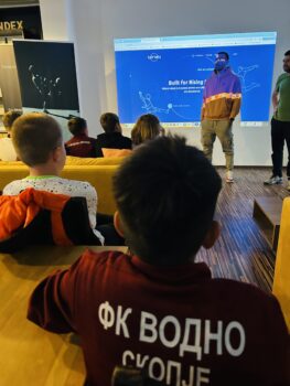 FK Vodno using talnets in talnets office